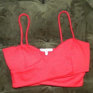 Red Crossover Crop Top